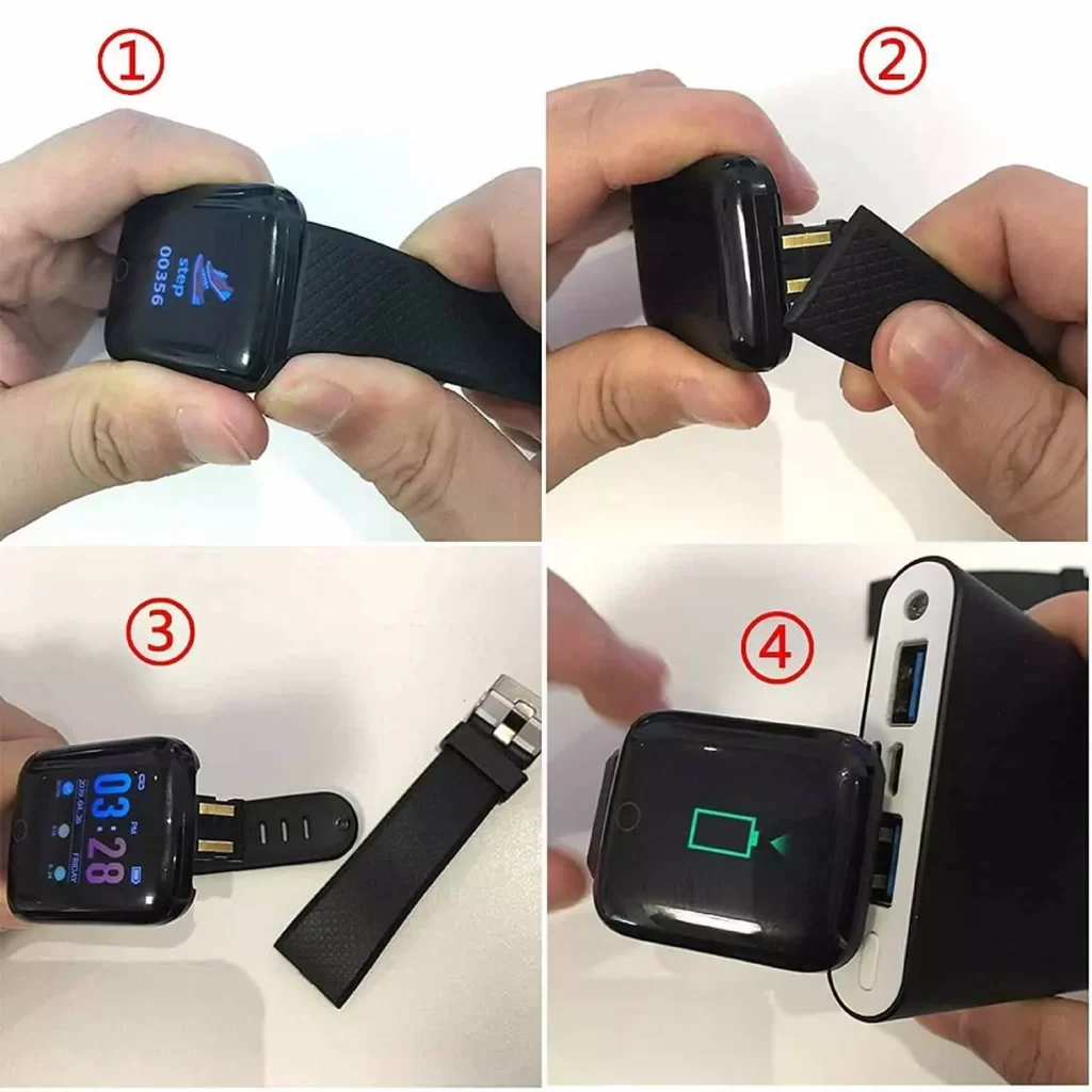 Marvik Smartwatch charging with USB